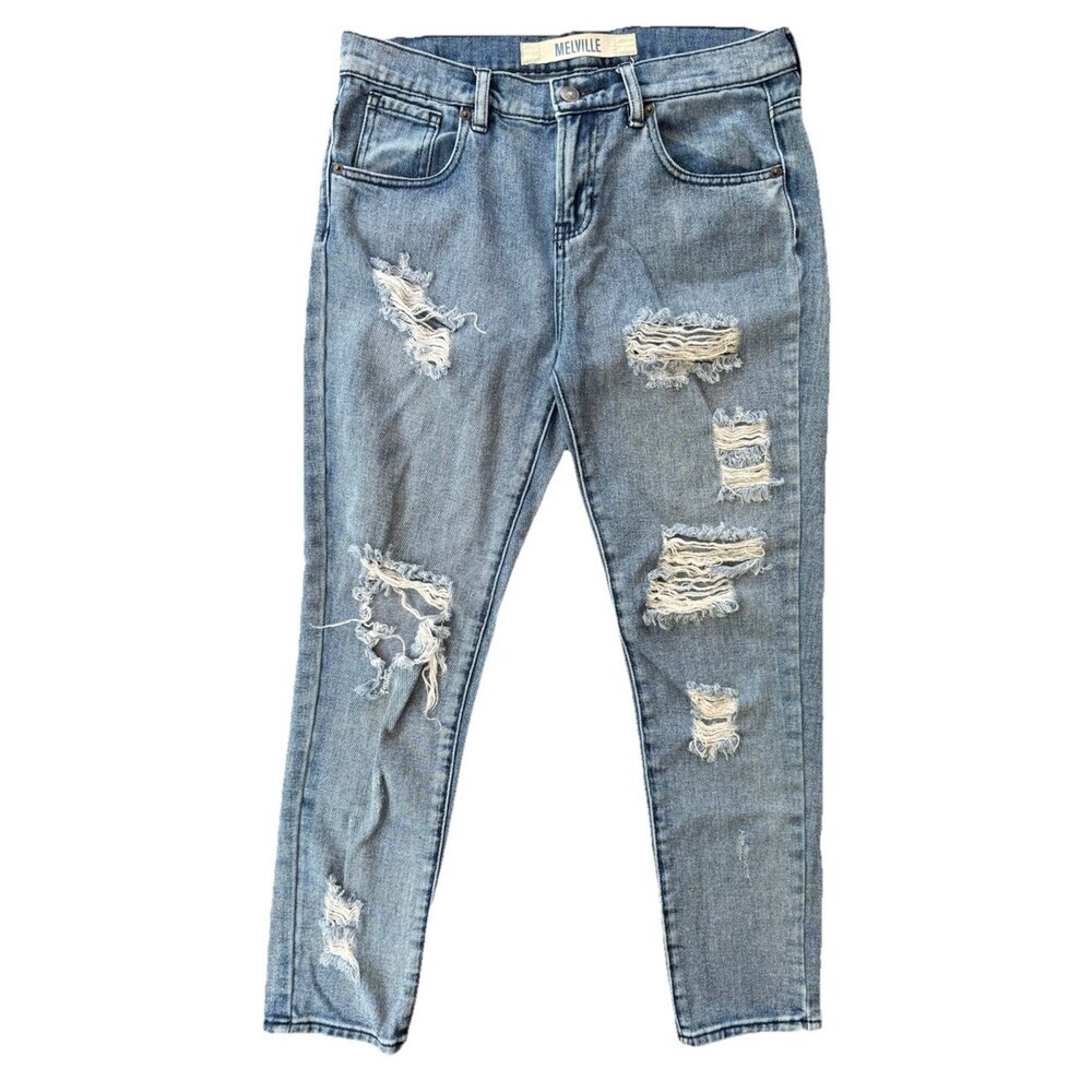 Brandy Melville Skinny Jeans Women 27 Sz 4 Denim 100% Cotton Distressed Mid-Rise